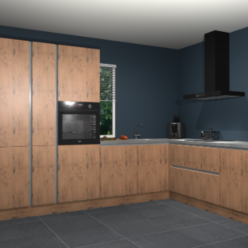 Astoria eiken greeploze keuken India 42051