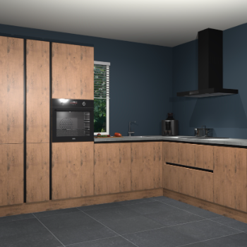 Astoria eiken greeploze keuken India 42054