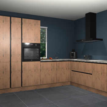 Astoria eiken greeploze keuken India 42066