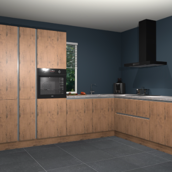 Astoria eiken greeploze keuken India 42069