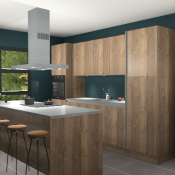 Greeploze chocolade eiken keuken Lima 24784