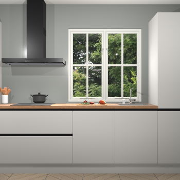 Zijdegrijze Greeploze keuken Taranto 40819