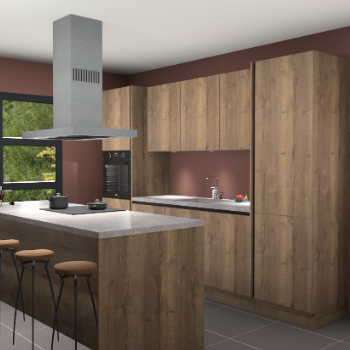 Greeploze chocolade eiken keuken Lima 24840