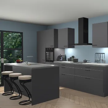 Onyxgrijze keuken Spanje 24055