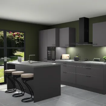 Onyxgrijze keuken Spanje 24056