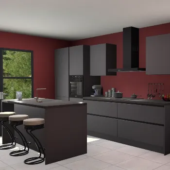 Greeploze onyxgrijze keuken Spanje 24063