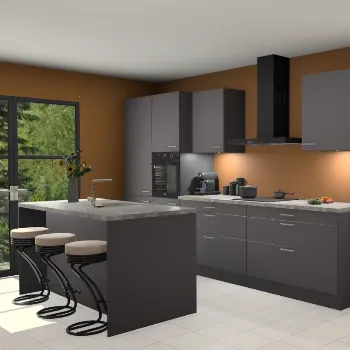 Onyxgrijze keuken Spanje 24065