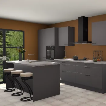 Onyxgrijze keuken Spanje 24074