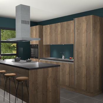 Greeploze chocolade eiken keuken Lima 24845