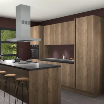 Greeploze chocolade eiken keuken Lima 24847