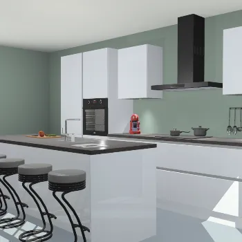 Sneeuwwitte hoogglans greeploze keuken Pesjawar 42564