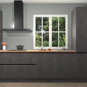 Beton Antraciet Greeploze keuken Taranto 41376