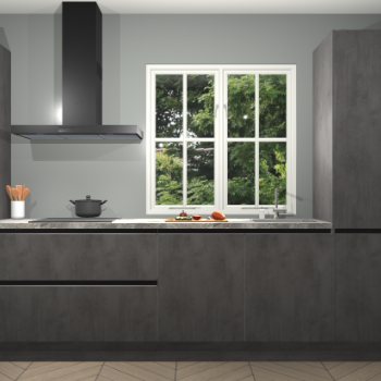 Beton Antraciet Greeploze keuken Taranto 41425
