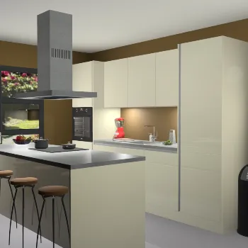 Greeploze magnolia hoogglans keuken Lima 24957