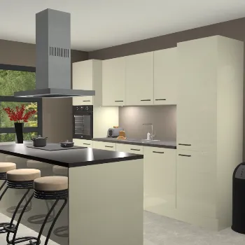 Magnolia hoogglans keuken Lima 24962