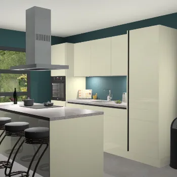 Greeploze magnolia hoogglans keuken Lima 24988