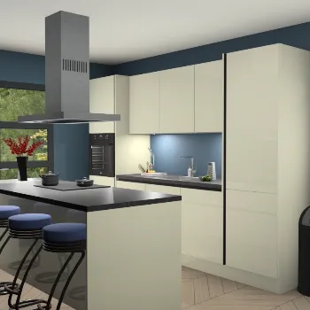 Greeploze magnolia hoogglans keuken Lima 24994