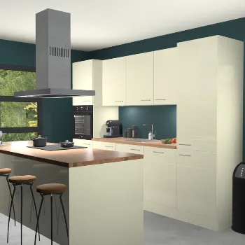 Magnolia hoogglans keuken Lima 24996