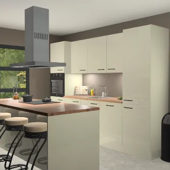 Magnolia hoogglans keuken Lima 24998