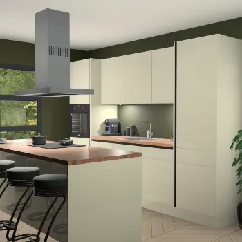 Greeploze magnolia hoogglans keuken Lima 25000
