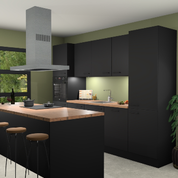 Zwarte keuken Lima 25036