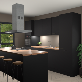 Zwarte keuken Lima 25037