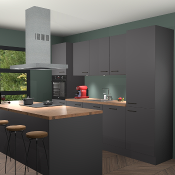 Onyxgrijze keuken Lima 25026