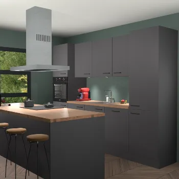 Onyxgrijze keuken Lima 25026