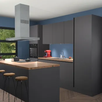 Greeploze Onyxgrijze keuken Lima 25038