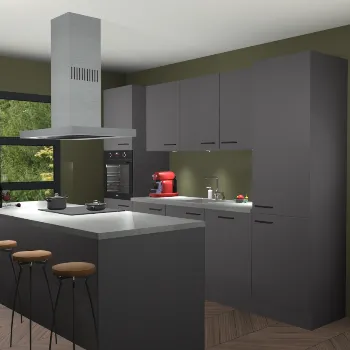 Onyxgrijze keuken Lima 25041
