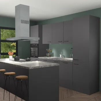 Onyxgrijze keuken Lima 25050