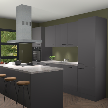 Onyxgrijze keuken Lima 25090