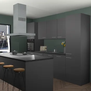 Onyxgrijze keuken Lima 25096