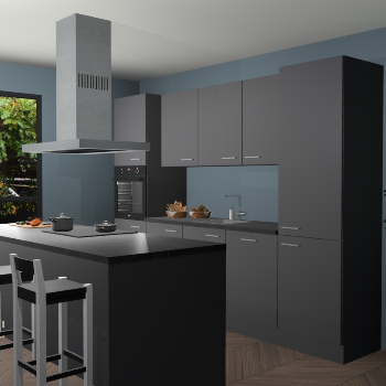 Onyxgrijze keuken Lima 25097