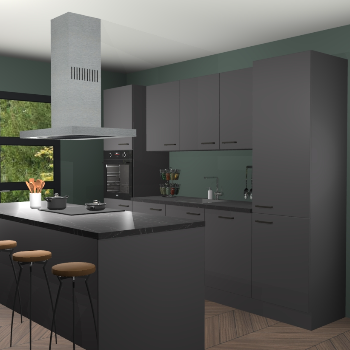 Onyxgrijze keuken Lima 25099