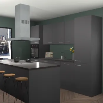 Onyxgrijze keuken Lima 25107