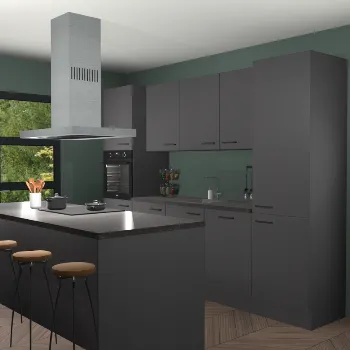 Onyxgrijze keuken Lima 25110