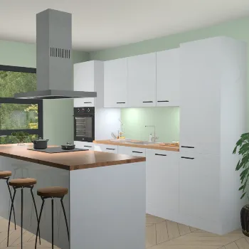 Sneeuwwitte hoogglans keuken Lima 25081