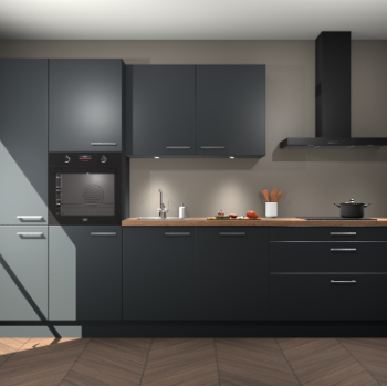 Onyxgrijze keuken Selfoss 93711