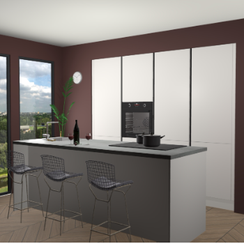 Zajdegrijs greeploze keuken Rusiec 63557