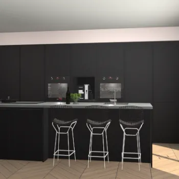 Zwarte greeploze keuken Brno 72331