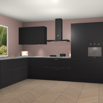 Zwarte keuken Debrecen 70074