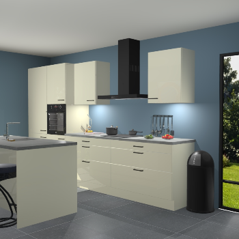 Magnolia hoogglans keuken Spanje 56670