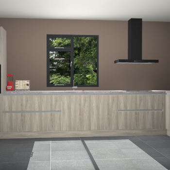 Vuren greeploze keuken Lille 52896