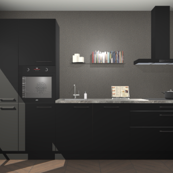 Zwarte keuken Brussel 28809