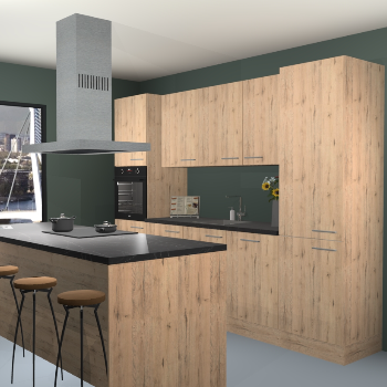 Madera natuur keuken Lima 25142