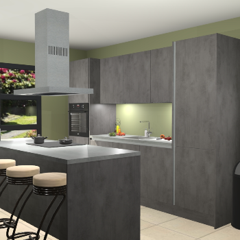 Greeploze beton antraciet keuken Lima 25290