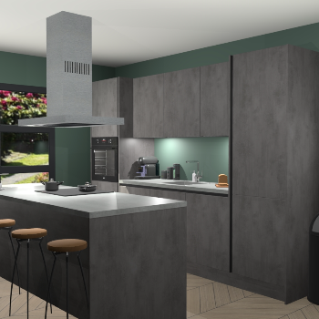 Greeploze beton antraciet keuken Lima 25291