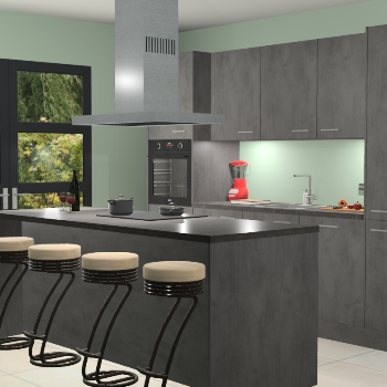 Beton antraciet keuken Lima 25293