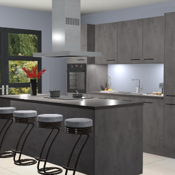 Beton antraciet keuken Lima 25294